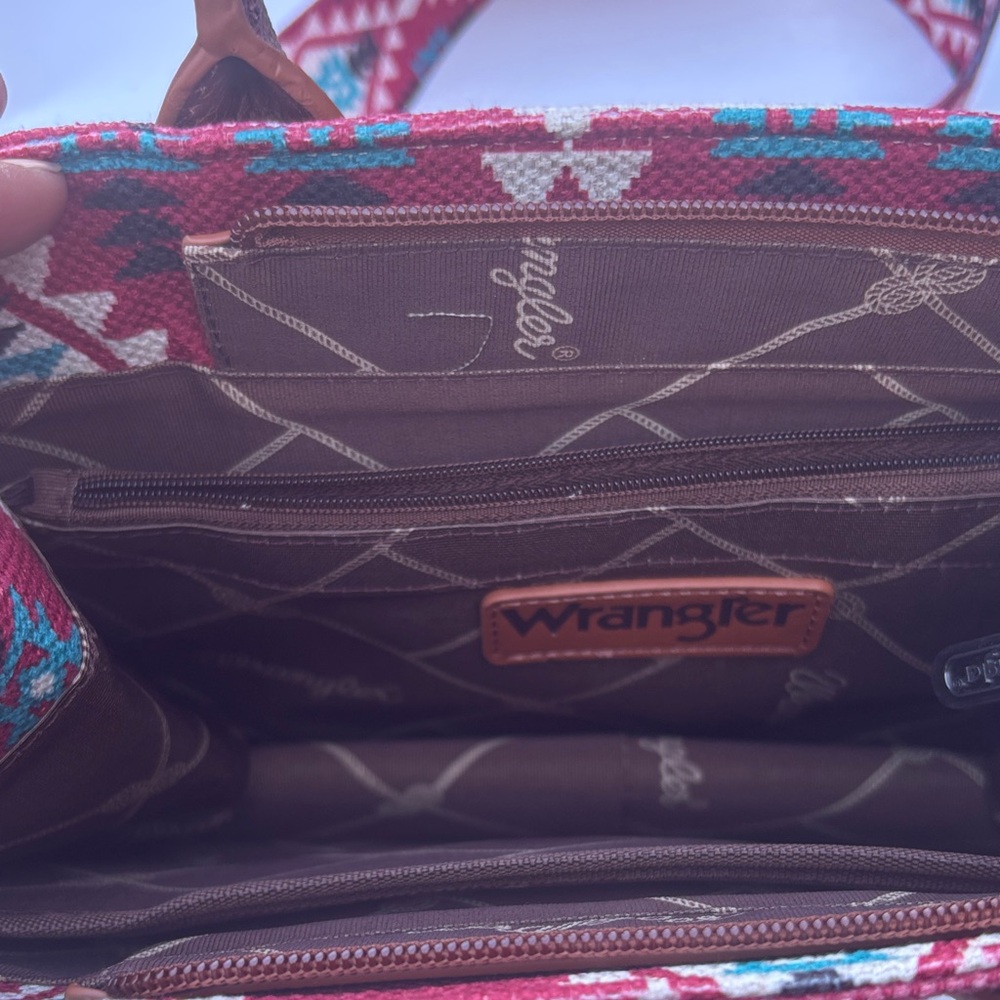 Wrangler Red and Brown Patterned Women's Bag - Picture 5 of 6